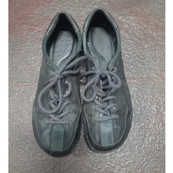 Born Women Lace Up Size US 9 EU 40 Black Leather Vintage Retro Sneaker 90s y2k - Picture 3 of 11